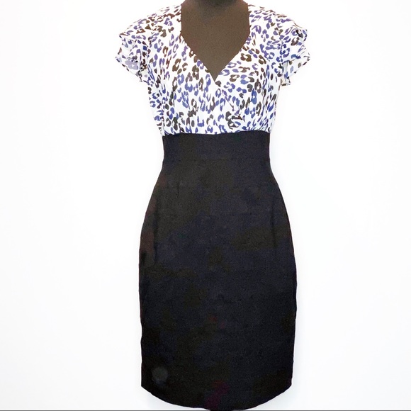 Nicole by Nicole Miller Dresses & Skirts - Blue & Black Cheetah Bodycon Dress           D079
